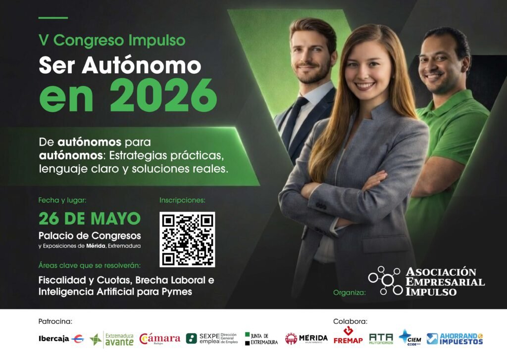 V Congreso Impulso 2026: el mayor foro del autónomo extremeño llega a Mérida el 26 de mayo